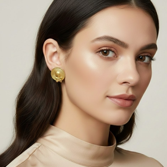 18K Gold Plated Joy Bow Studs Earring
