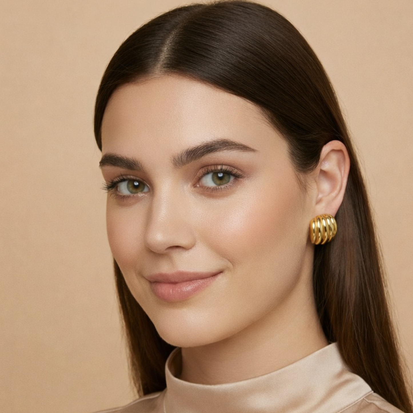 18k gold plated Eterna Stud earring