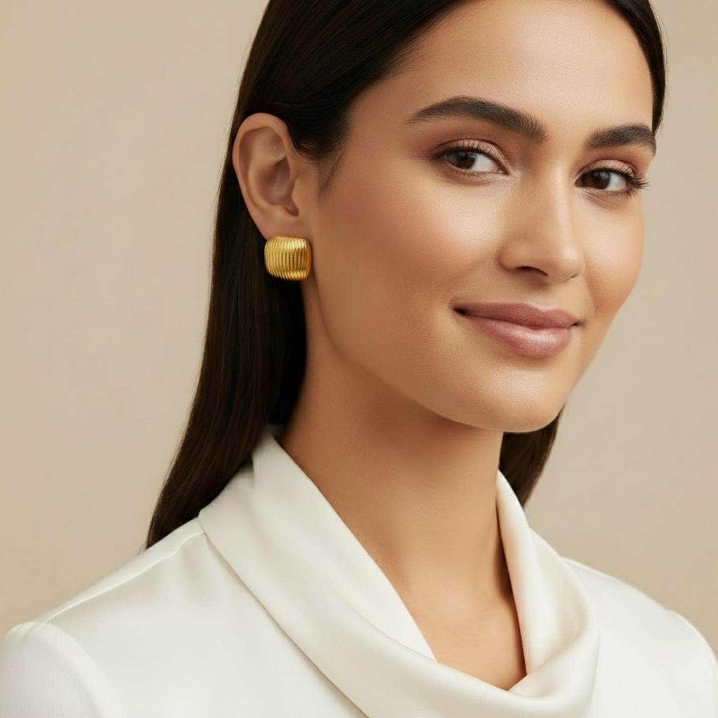 18k gold plated Golden Stride Earrings