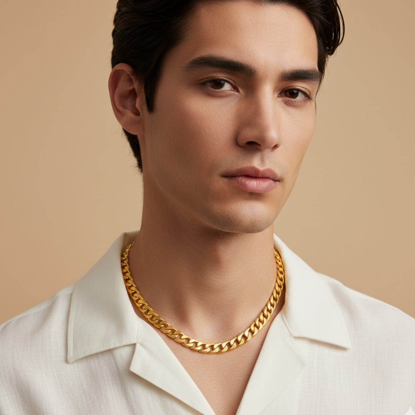 Men-18k Gold-Plated Cuba Men Chain