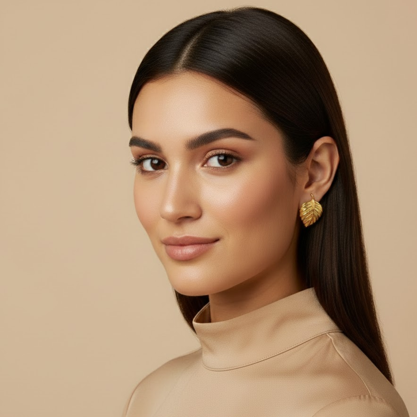 18K Gold Plated Botanica Stud Earring