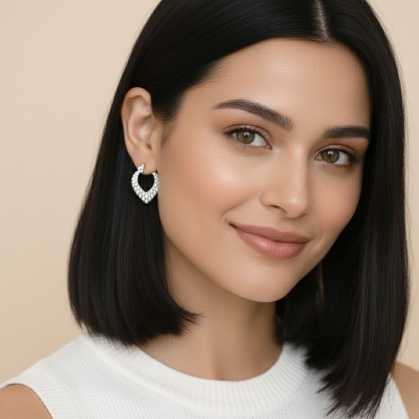 Anti-Tarnish Bold Textured V Earrings