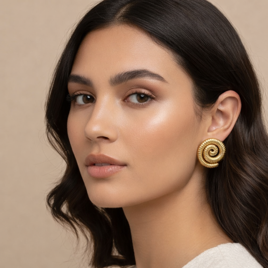 18K Gold Plated Vortex Shine Earrings