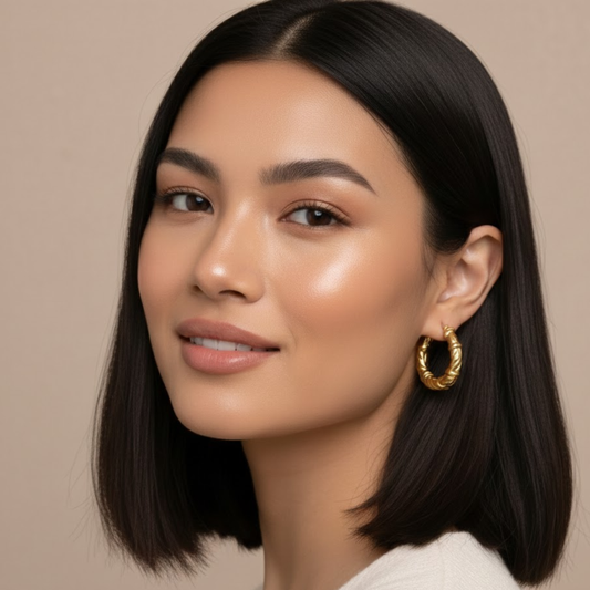 18K Gold Plated Virelle Heritage Gold Hoop Earrings