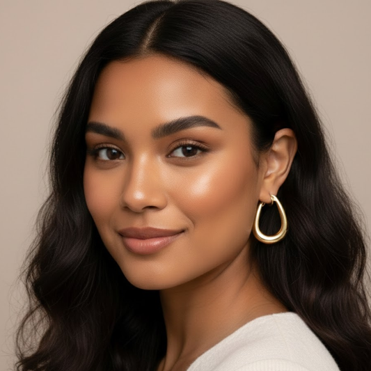 18K Gold Plated Daily Wear Gold Hoop Earrings