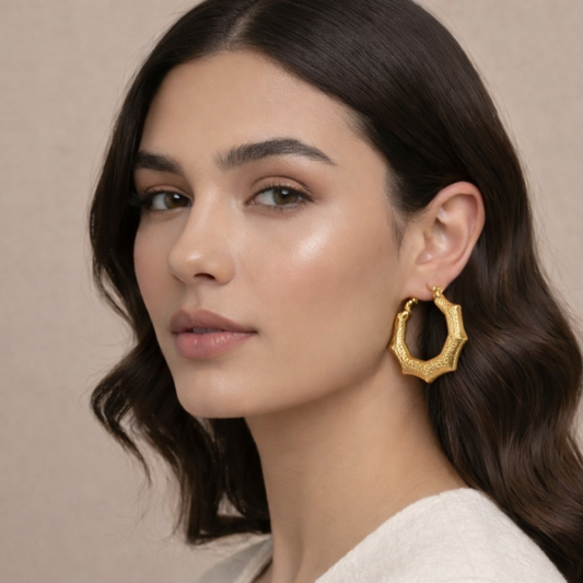 18k Gold Plated TFC Viva Loop Hoop Earrings