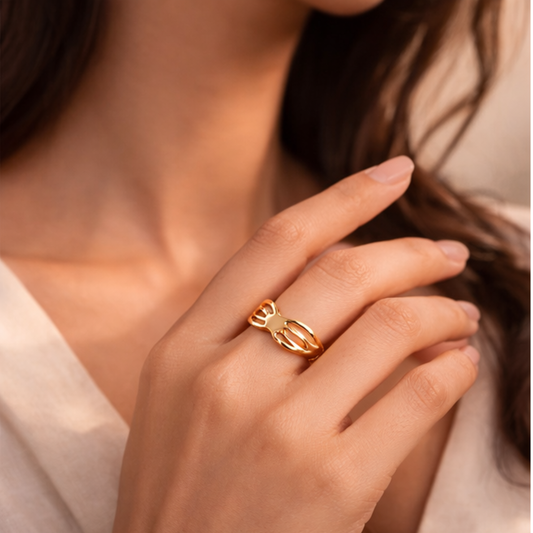 18k Gold Plated Eternal Bond Ring