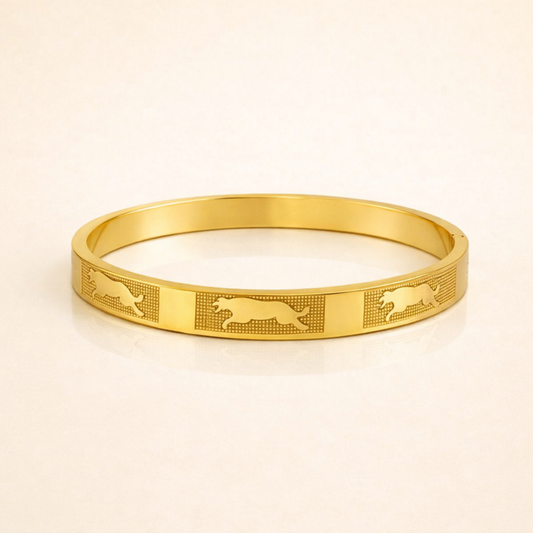 Men-18K Gold Plated Royal Panther Bracelet