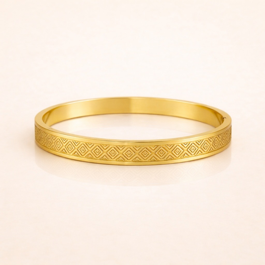 Men-18K Gold Plated Imperio Pattern Luxe