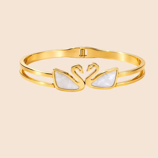 18K Gold Plated Swan Harmony Luxe Bracelet