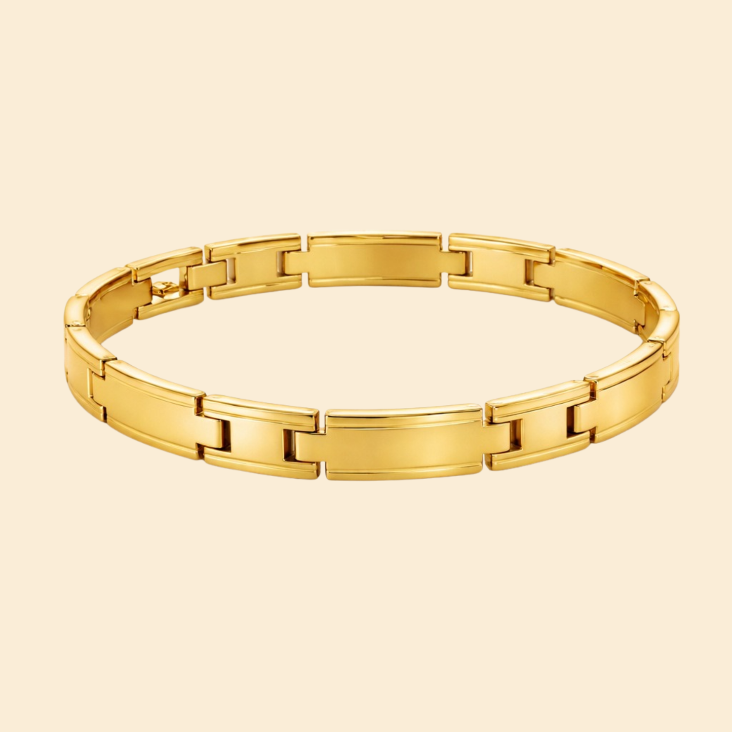 Men-18K Gold Plated Solaris Gold Bracelet
