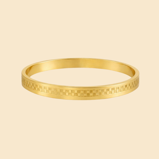 Men-18K Gold Plated Monarch MicroGrid Bracelet