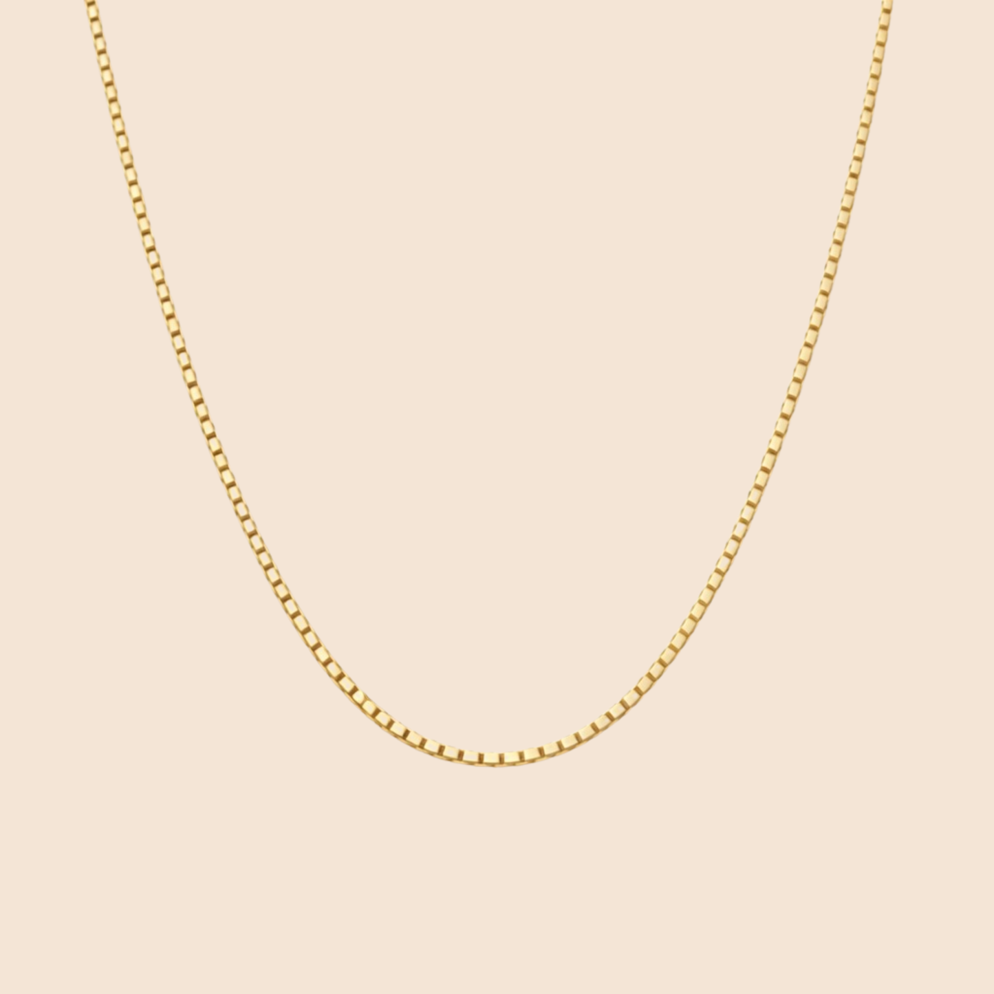 18K Gold Plated Regal Square Link Necklace