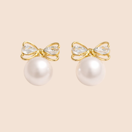 Ivory Ribbon Luxe Earrings