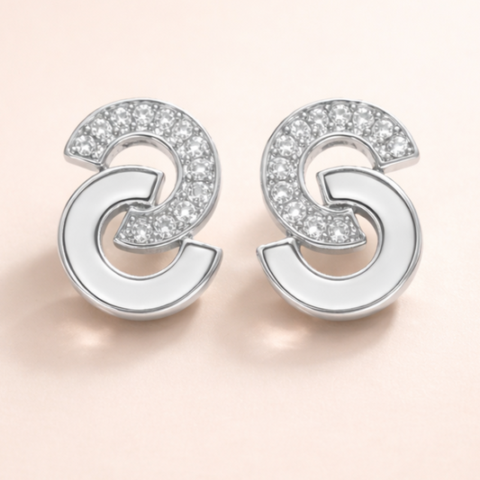 Celeste White Halo Earrings