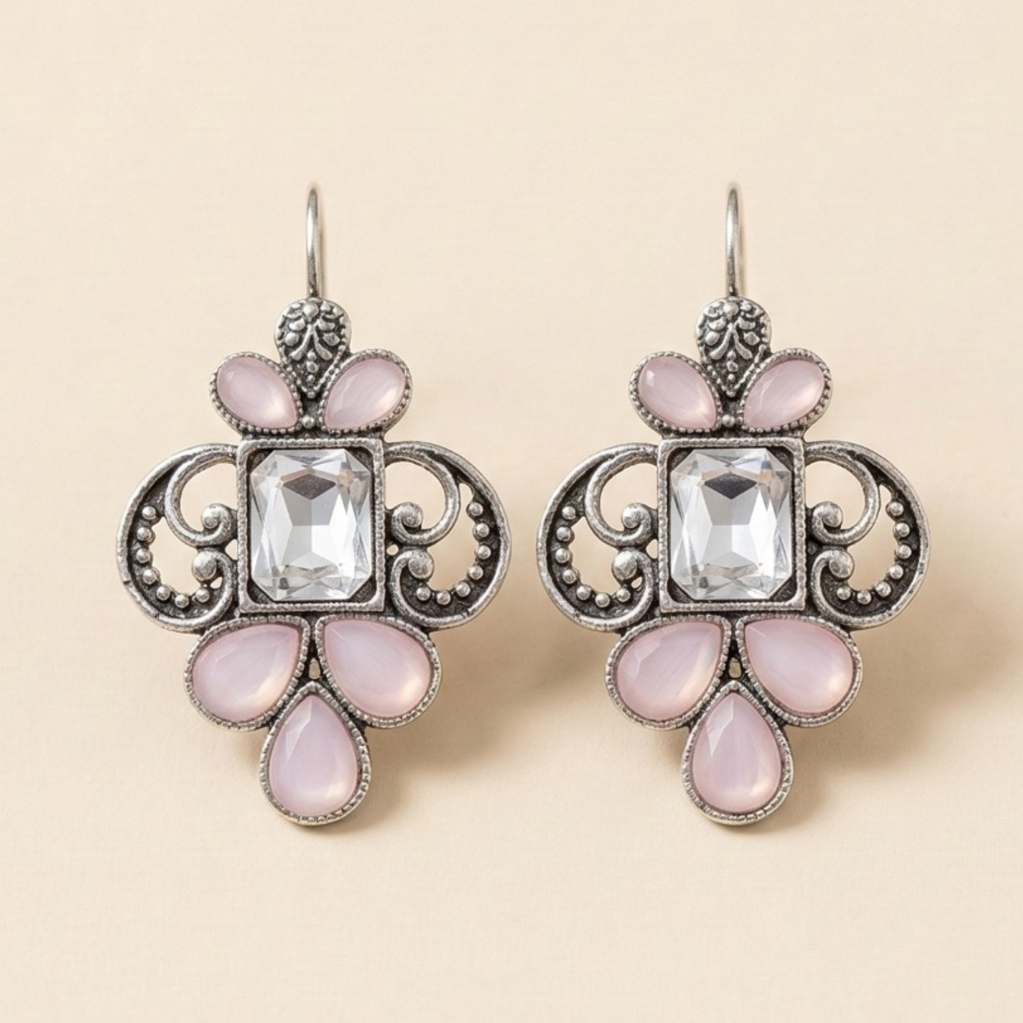 Royal Mint Pearl Oxidised Earrings