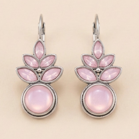 Royal Crimson Charm Oxidised Earrings