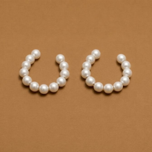 Aurora Pearl Circle Earrings
