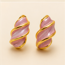 Pearl Wave Hoop Earrings
