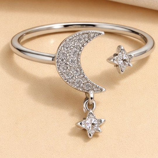 Starlight Moon Charm Ring