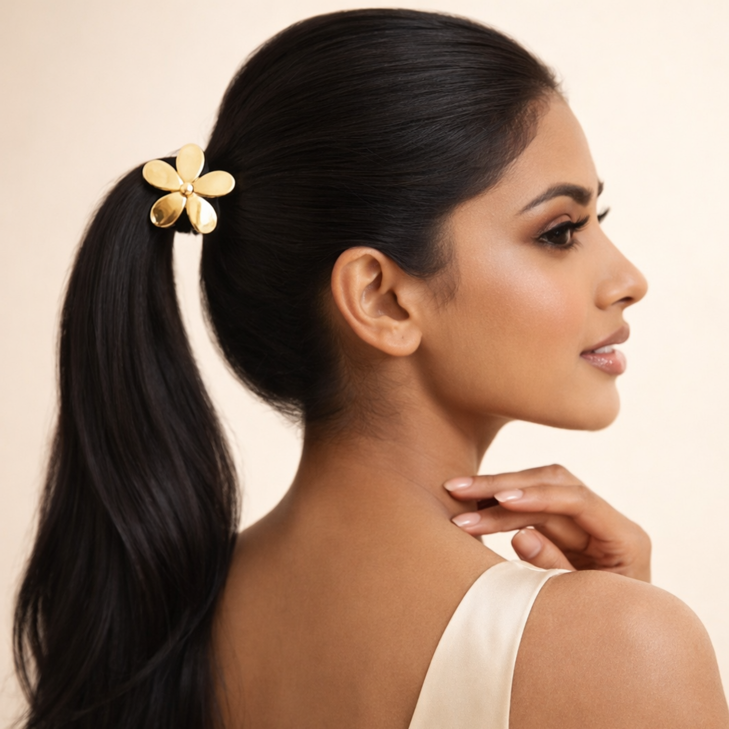 18k Gold Plated Gilded Lily Hair Tie