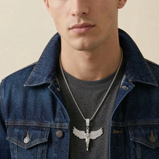 Men - Greek God Moissanite Anti Tarnish Necklace