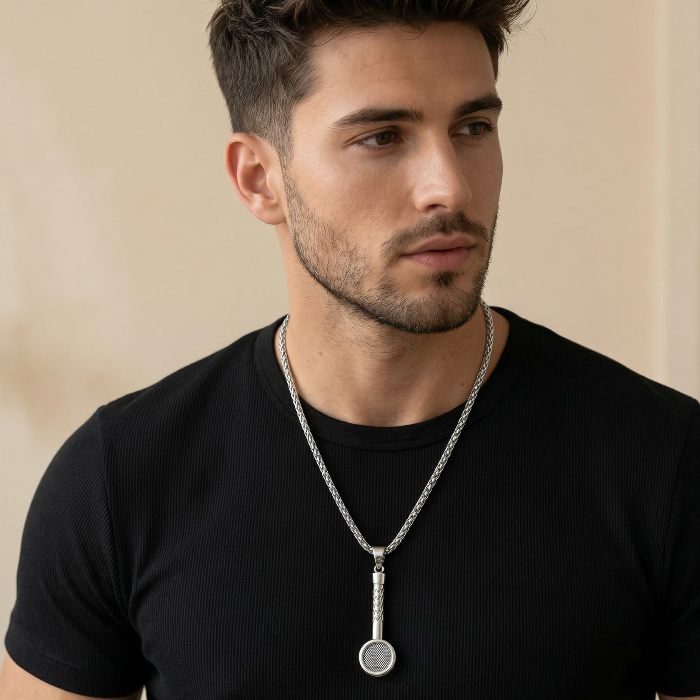 Men - Microphone Pendant Stainless 