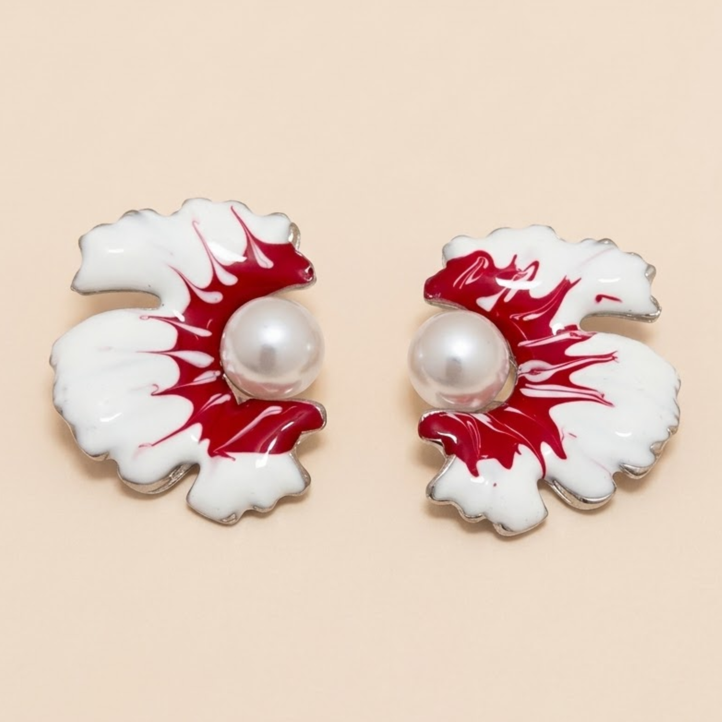 White Petal Sunshine Studs Earring