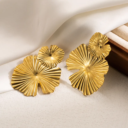18K Gold Plated Royal Sunburst Earrings