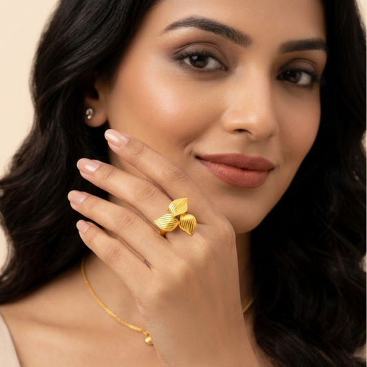 18K Gold Plated Trilia Ring for Women