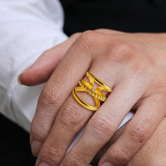 18k Gold Plated Dual Grace Ring