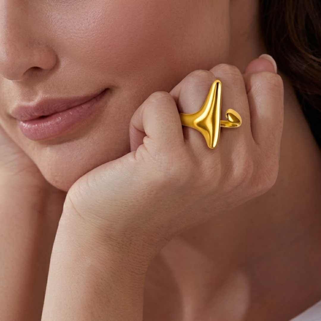 18K Gold Plated Kaira Luxe Ring for Women