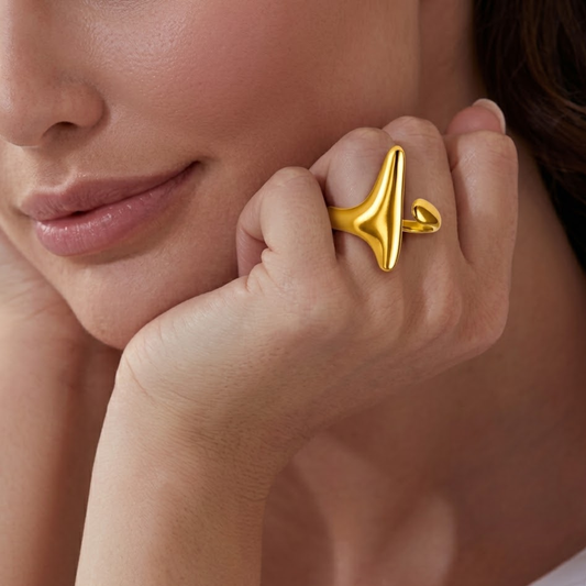 18K Gold Plated Kaira Luxe Ring for Women