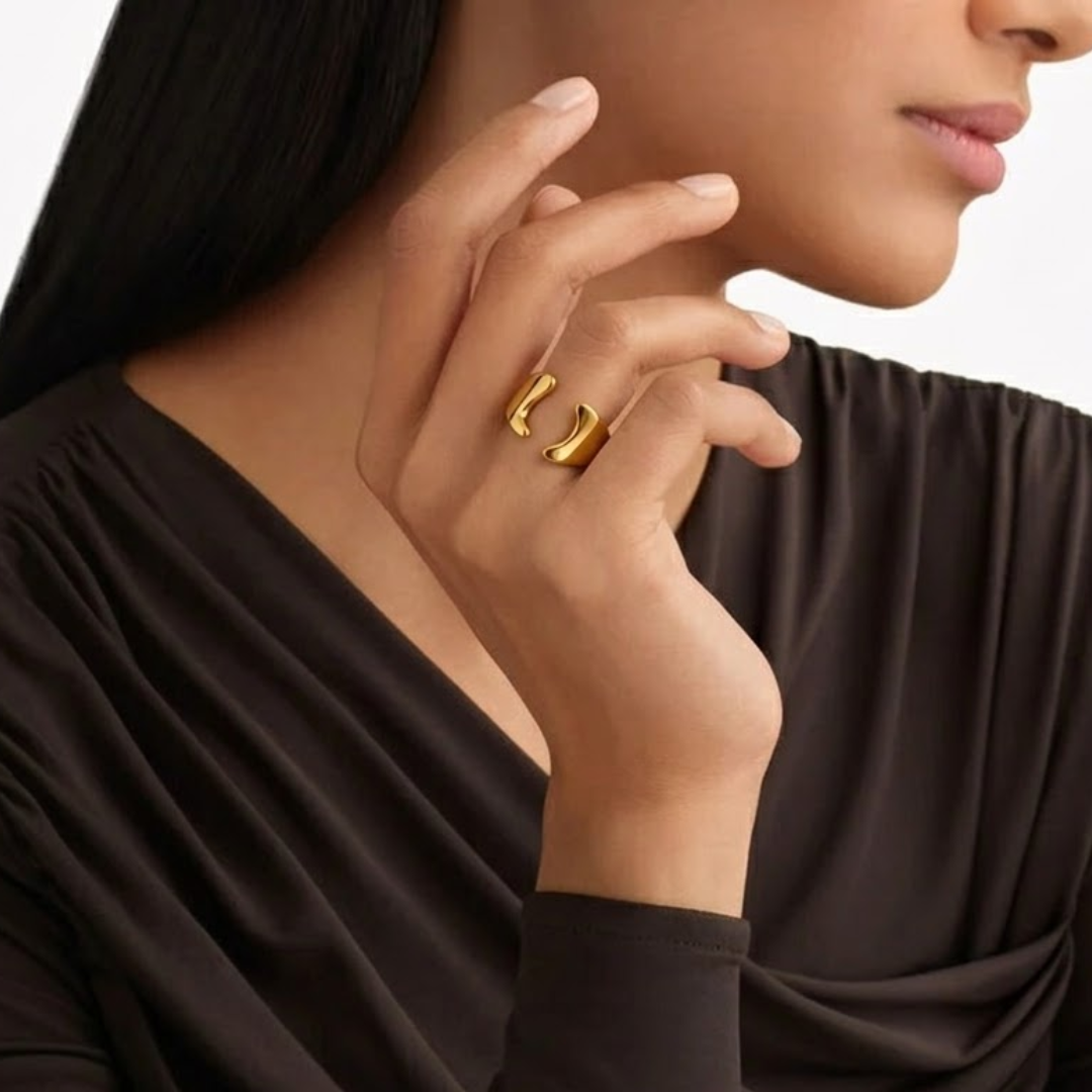 18k Gold Plated Serene Spark Ring
