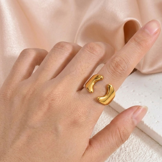 18k Gold Plated Serene Spark Ring