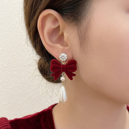 Love Knot Pearl Earrings