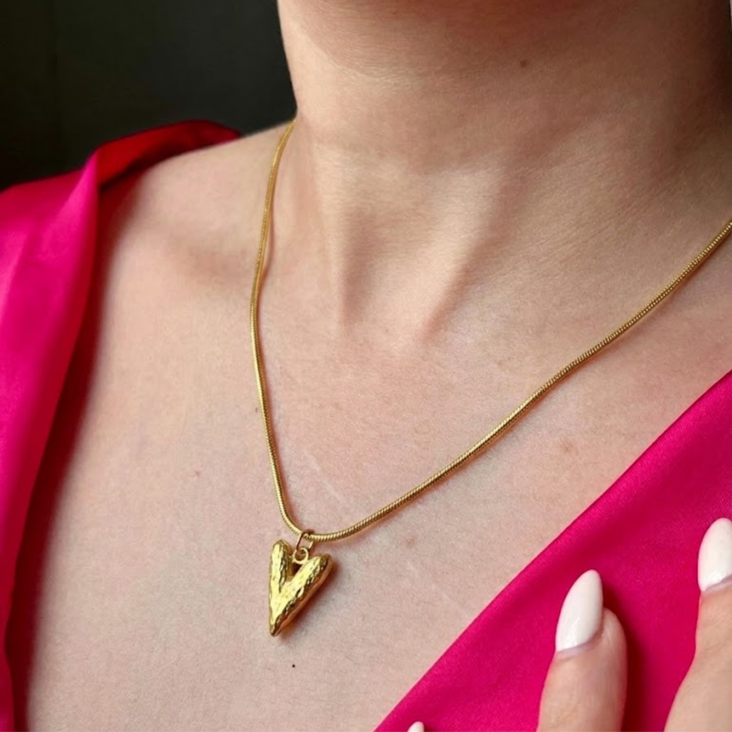 18k Gold Plated Golden Whisper Heart Pendant Necklace