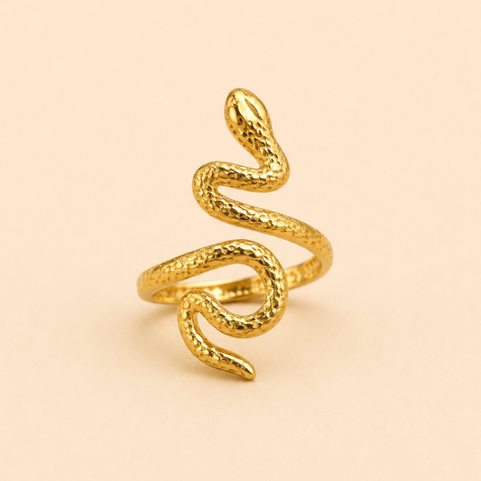 18K Gold Plated Premium Gold Snake Ring