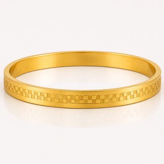 Men-18K Gold Plated Monarch MicroGrid Bracelet