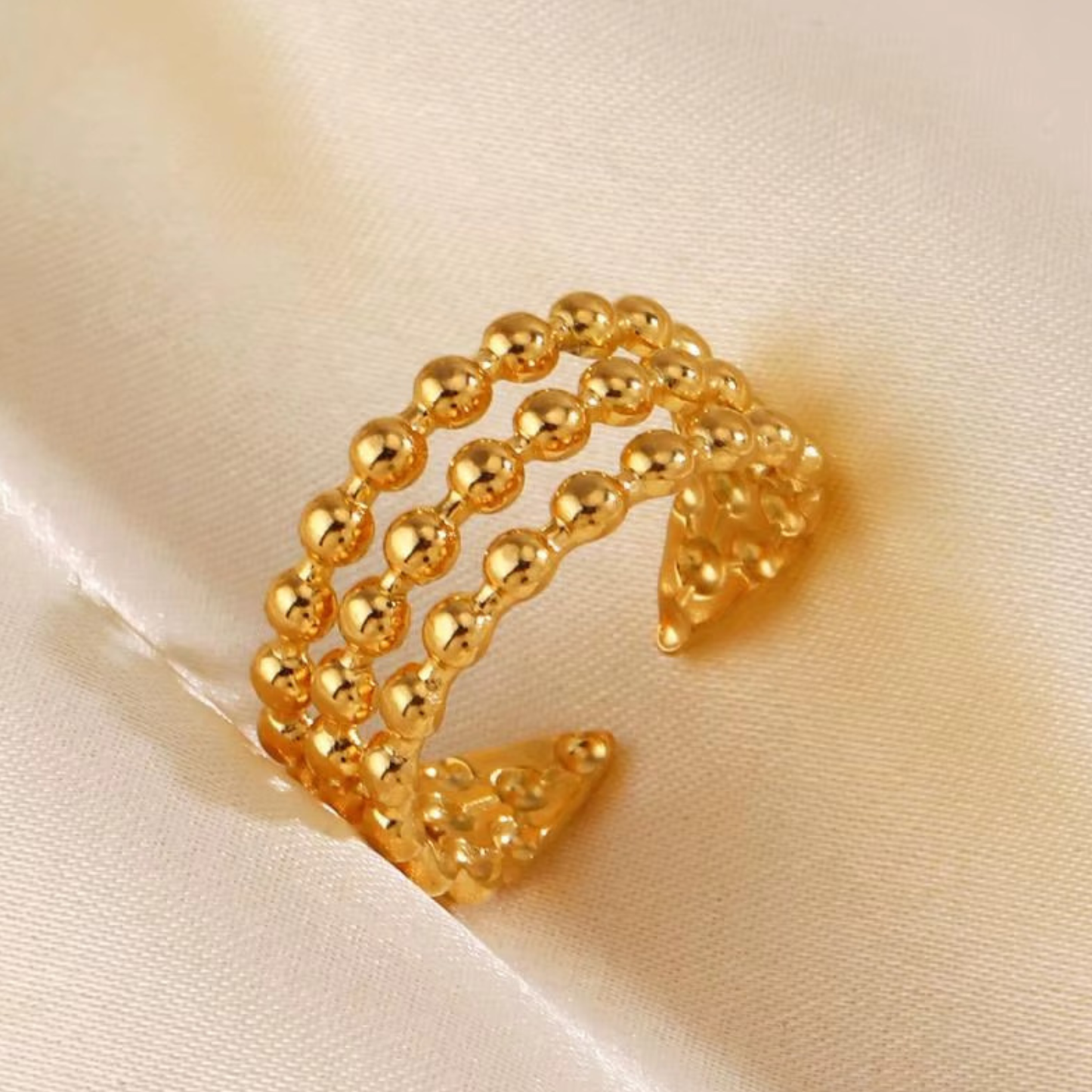 18K Gold Plated Trendy Bubble Wrap Ring