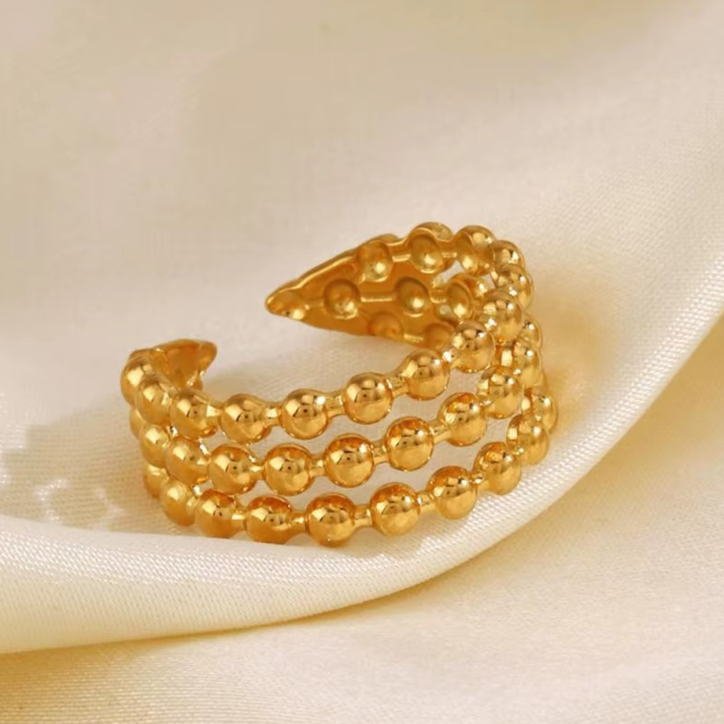 18K Gold Plated Trendy Bubble Wrap Ring