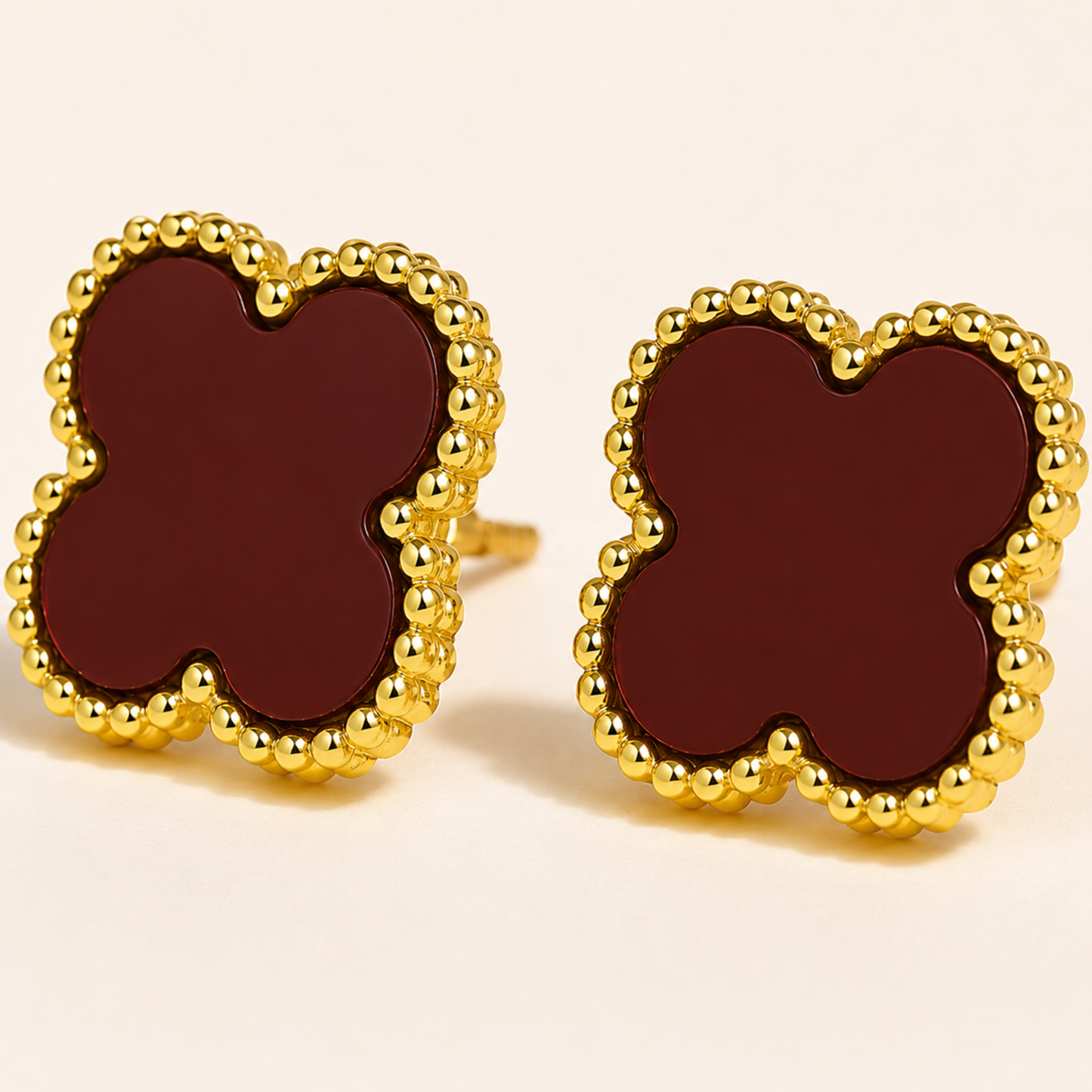 Scarlet Clover Anti Tarnish Stud Earrings Rs. 99