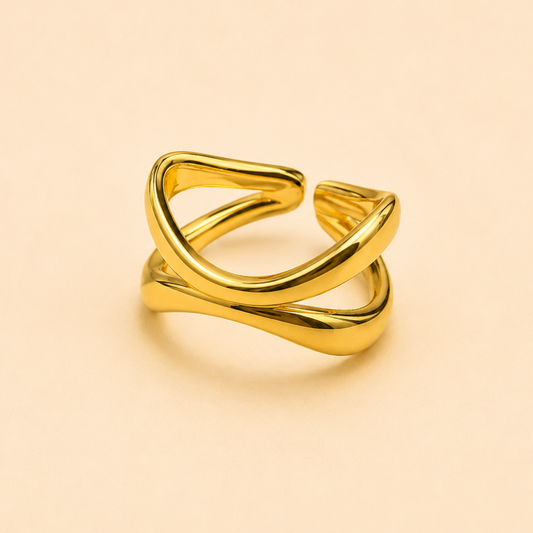 18K Gold Plated Golden Harmony Ring