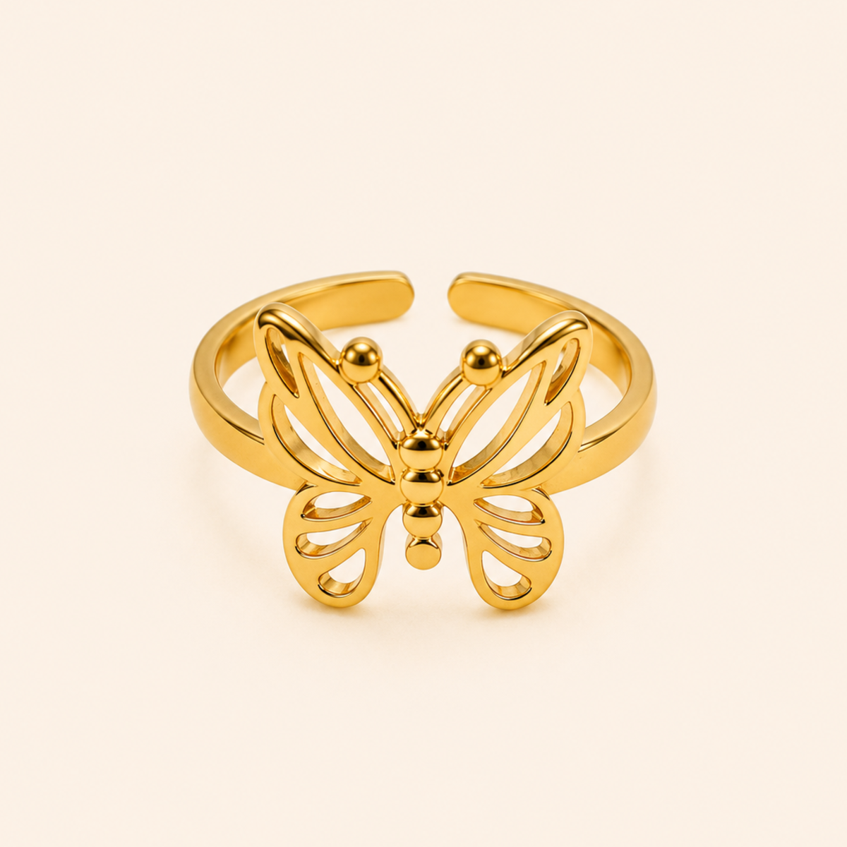 18K Gold Plated Butterfly Aura Ring