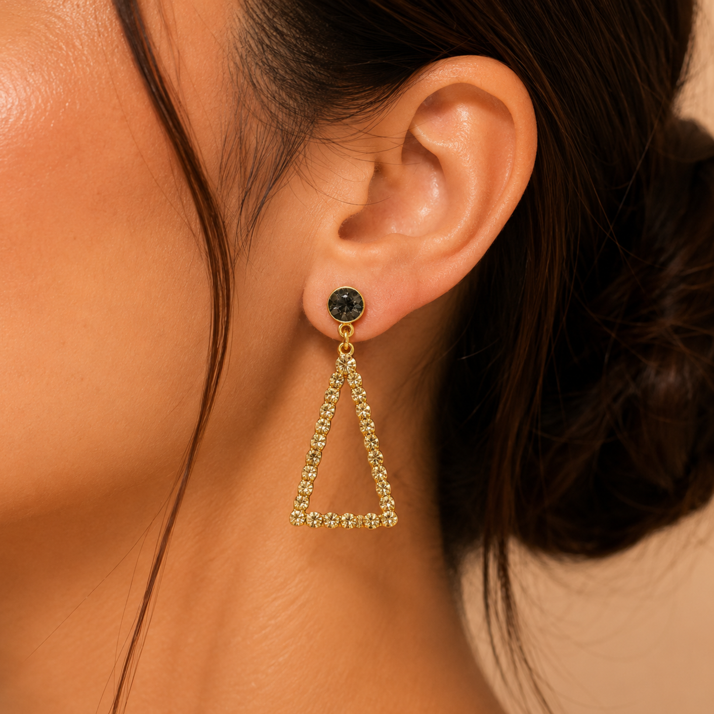 Golden Triangle Turkish Dangler Earring