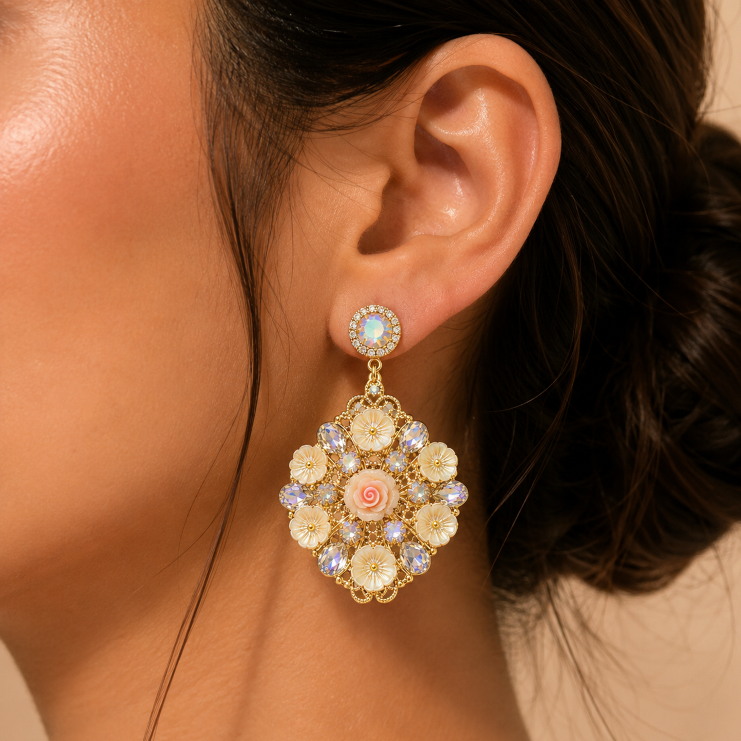 Moonflower Drops Turkish Earring