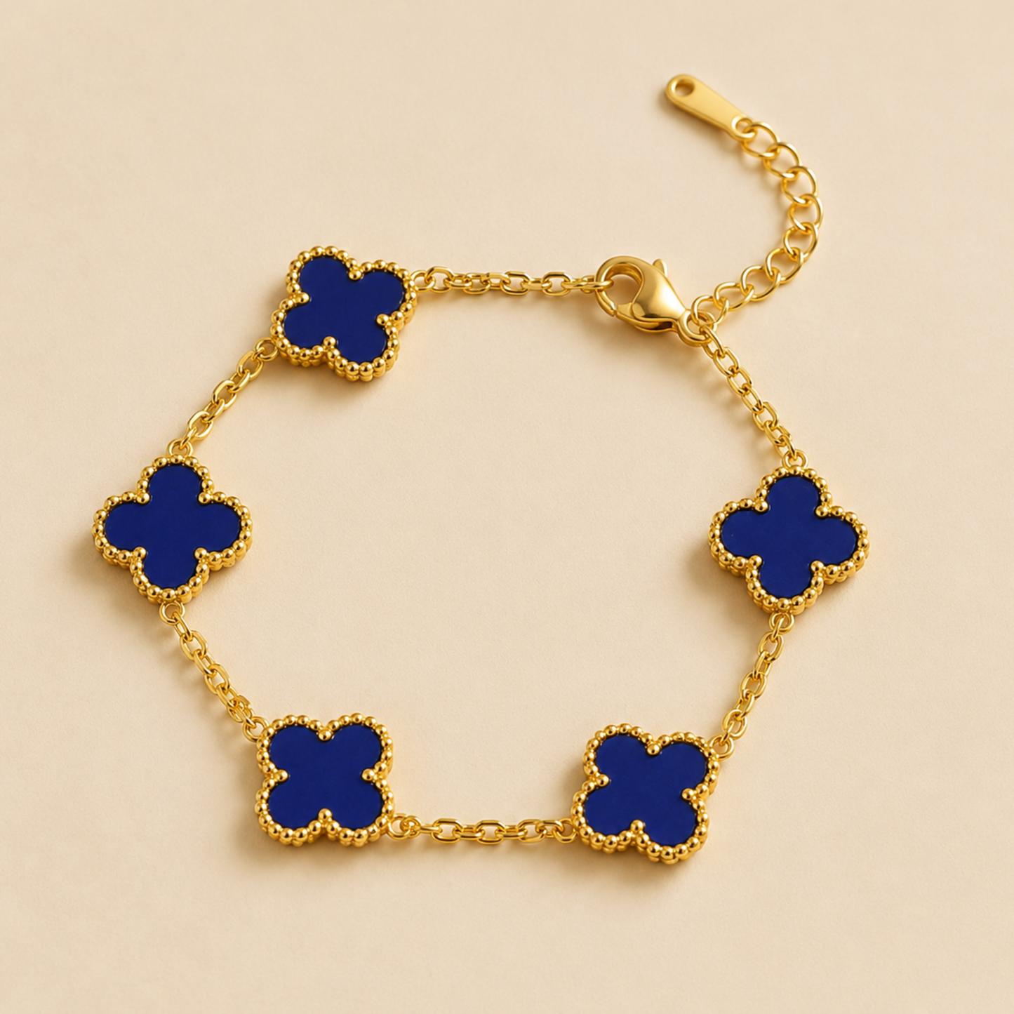 Blue Clover Anti Tarnish Bracelet