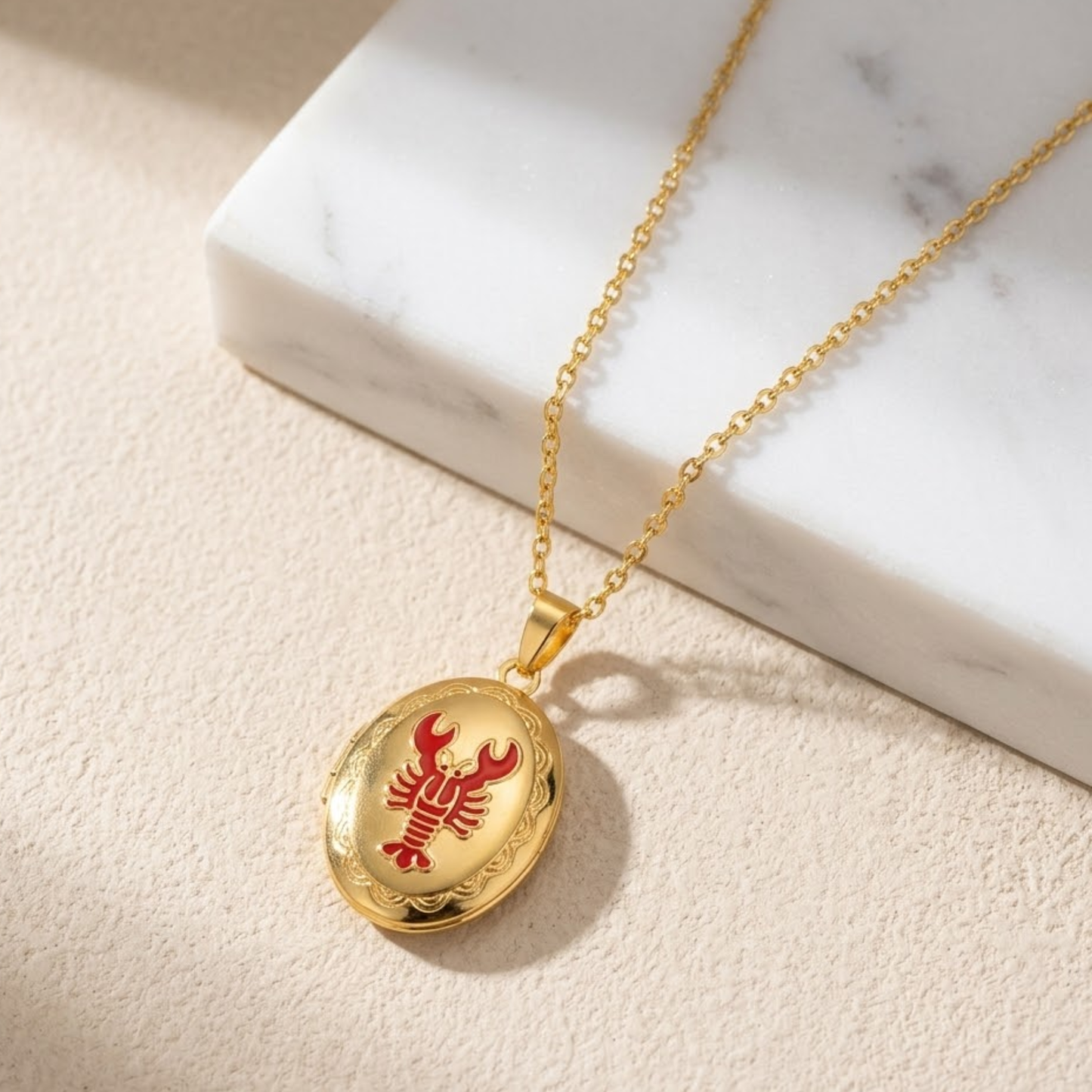 18K Gold Plated Scorpio Zodiac Pendant Necklace