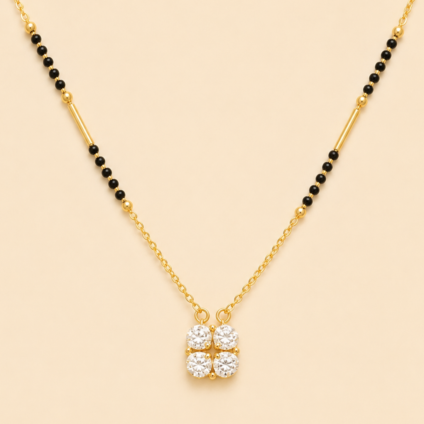 Noor Four-Petal Charm Mangalsutra