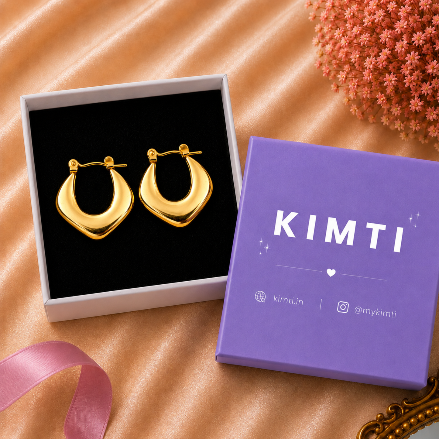 18K Gold Plated Hoops Anti Tarnish Earring